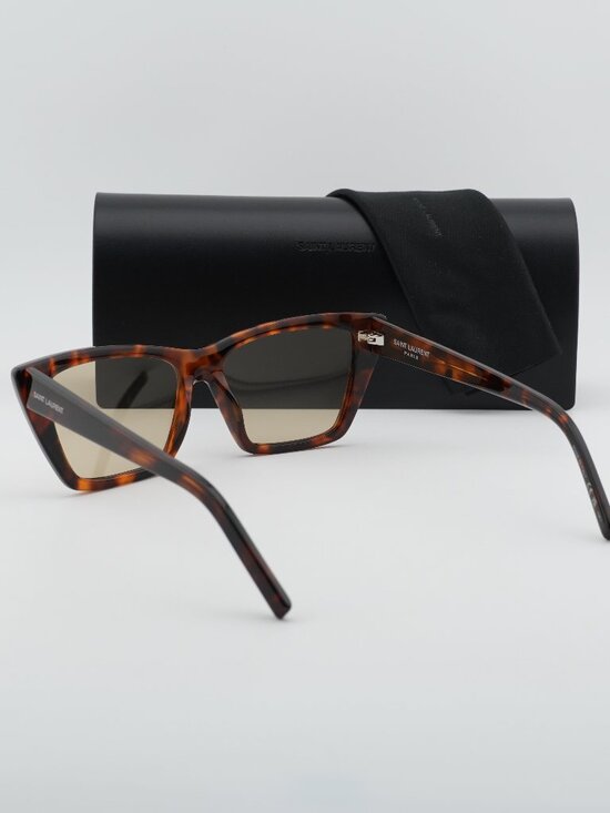 Saint Laurent SL276 MICA 064 Cat Eye Sunglasses - Havana / Brown main image 11